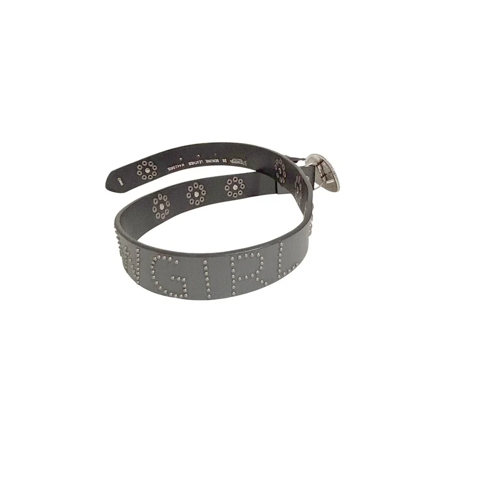 Nocona Brown Leather COWGIRL Studded Belt Pink Rhinestone Size‎ 28 - S8
